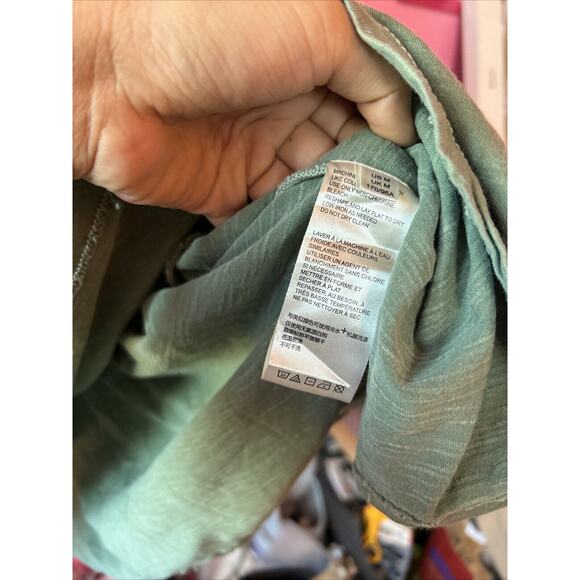 Anthropologie Saturday Sunday ARLO Dress Sz M Green Long Sleeve Tiered Midi - Picture 5 of 7